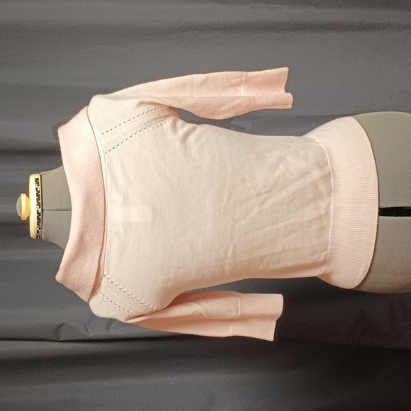 Banana Republic Jackie-O Vibe Light Pink Merino Sweater - Picture 3 of 9